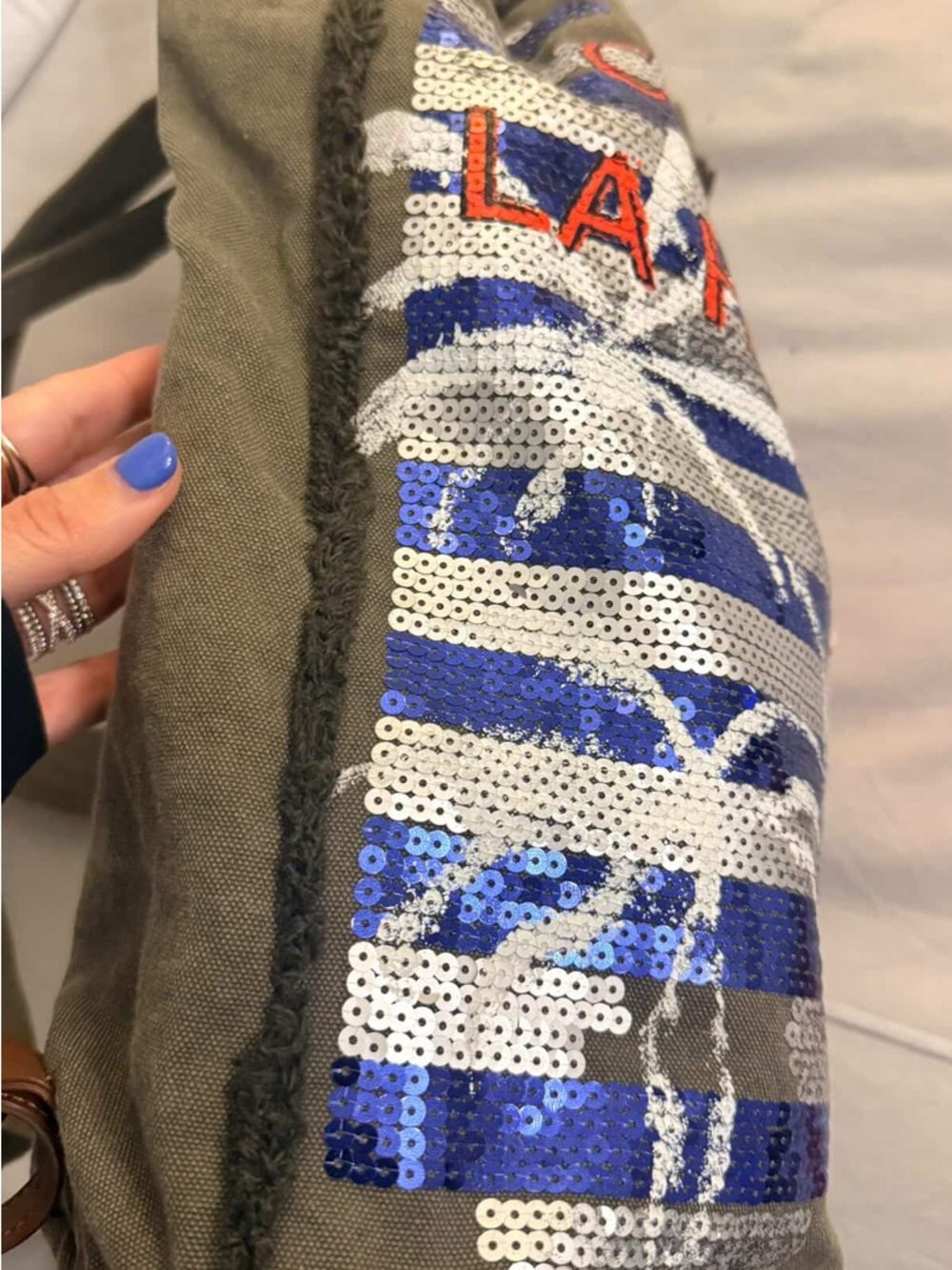 CHANEL Sequin Drawstring Backpack - Rare- Cuba Collection - Picture 5 of 8